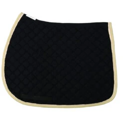 TuffRider Basic All Purpose Pad With Trim And Piping -Equestrian Supply Store 100558 JPC TuffRider.Basic .AllPurpose.Saddle.Pad .Trim Piping Black.LightTan.Cream