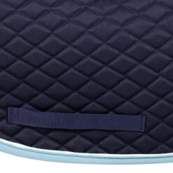 TuffRider Basic All Purpose Pad With Trim And Piping -Equestrian Supply Store 100558 JPC TuffRider.Basic .AllPurpose.Saddle.Pad .Trim Piping Navy.LightBlue.White GirthStrap