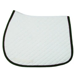 TuffRider Basic All Purpose Pad With Trim And Piping -Equestrian Supply Store 100558 JPC TuffRider.Basic .AllPurpose.Saddle.Pad .Trim Piping White.Hunter.Burgundy