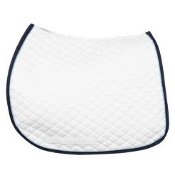 TuffRider Basic All Purpose Pad With Trim And Piping -Equestrian Supply Store 100558 JPC TuffRider.Basic .AllPurpose.Saddle.Pad .Trim Piping White.Navy .LightBlue