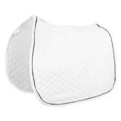 TuffRider Basic All Purpose Pad With Trim And Piping -Equestrian Supply Store 100558 JPC TuffRider.Basic .AllPurpose.Saddle.Pad .Trim Piping White.White .Black Front