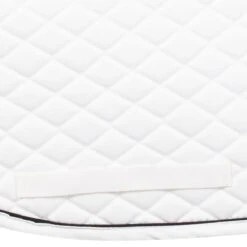 TuffRider Basic All Purpose Pad With Trim And Piping -Equestrian Supply Store 100558 JPC TuffRider.Basic .AllPurpose.Saddle.Pad .Trim Piping White.White .Black GirthStrap