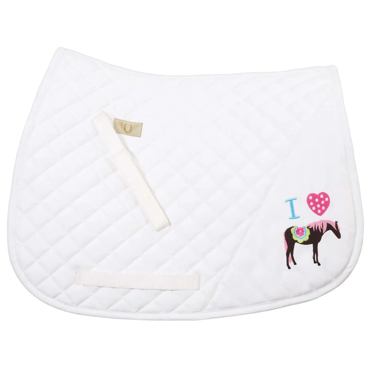 TuffRider I Heart Pony Girl Saddle Pad 3 TuffRider I Heart Pony Girl Saddle Pad - Image 3