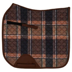 Sixteen Cypress Dressage Pad -Equestrian Supply Store 16C DP FP H 16Cypress Dressage.Pad Field.Plaid .Hickory