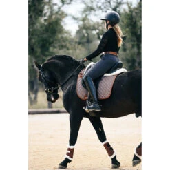 Sixteen Cypress Dressage Pad -Equestrian Supply Store 16C DP HB C 16Cypress Dressage.Pad Herringbone.Cognac Lifestyle