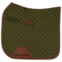 Sixteen Cypress Dressage Pad -Equestrian Supply Store 16C DP OL C 16Cypress Dressage.Pad Olive.Cognac