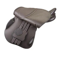 HDR Equipe Covered Close Contact Saddle -Equestrian Supply Store 24164 JPC HDR Equipe.Covered.CC.Saddle Flap.Havana