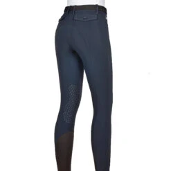 Equiline ATIRK Women's Knee Grip Breeches In 4 Seasons B-Move -Equestrian Supply Store AtirK EQuline N08981 Blue Back