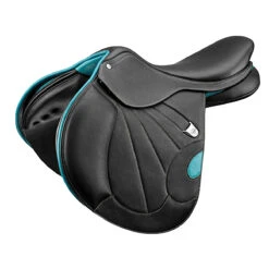 Bates Victrix Saddle With HART 9 Bates Victrix Saddle With HART -Equestrian Supply Store Bates Victrix Blk.Aqua