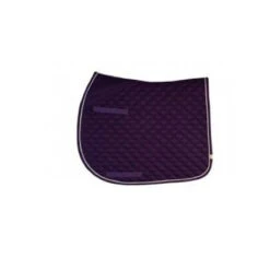 Lettia Coolmax AP Saddle Pad -Equestrian Supply Store Dk Purple White Piping
