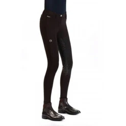 EGO 7 Women's Dressage FG Breech -Equestrian Supply Store Ego7 Dressage.FG .Breeches Chocolate Side