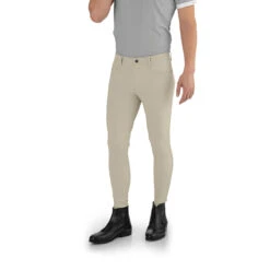 EGO 7 Men's Jumping EJ Knee Patch Breeches -Equestrian Supply Store Ego7 Jumping.EJ .For .Men Beige Front