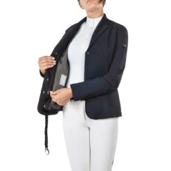 Equiline Airbag Compatible Show Coat -Equestrian Supply Store Equiline 181 M08716 002 Airbag.Compatible.Show .Coat Blue 02