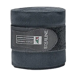 Equiline Polo Fleece Bandage Set -Equestrian Supply Store Equiline Fleece.Polo .Wraps Grey Set.of .4 121MD04000007UNI