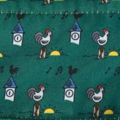 Essex Classics Ladies "Cock-a-Doodle-Do" Talent Yarn Straight Collar Long Sleeve Show Shirt -Equestrian Supply Store Essex.Classics Cock a doodle do Show.Shirt ESL35 W3 Green.Roosters Swatch 00