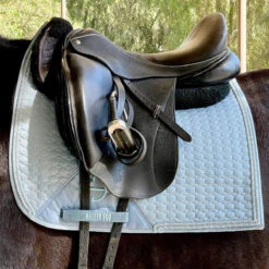 Halter Ego European Cotton Saddle Pad -Equestrian Supply Store HEgo DRSGPAD Lt Blu HalterEgo European.Cotton.Dressage.Saddle.Pad Light.Blue