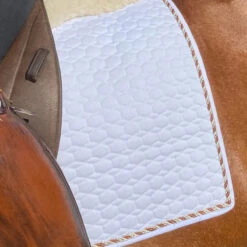 Halter Ego European Cotton Saddle Pad -Equestrian Supply Store HEgo DRSGPAD Wht Rust HalterEgo European.Cotton.Dressage.Saddle.Pad White.Rust