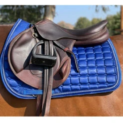 Halter Ego Satin Classic Saddle Pad -Equestrian Supply Store HEgo RYLBL JMP HalterEgo Satin.Classic.Quilted.Saddle.Pad .Jump Royal.Blue