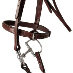 Huntley Equestrian Classic Fancy Stitched Hunter Bridle With Reins -Equestrian Supply Store Huntley.Equestrian Classic.Fancy .Stitched.Bridle.With .Reins Brown Detail.2