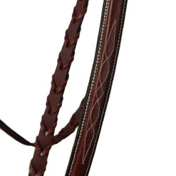 Huntley Equestrian Classic Fancy Stitched Hunter Bridle With Reins -Equestrian Supply Store Huntley.Equestrian Classic.Fancy .Stitched.Bridle.With .Reins Brown Detail.4