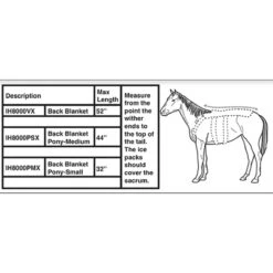Ice Horse Back Blanket -Equestrian Supply Store IH8000V MacKinnon IH.Back .Blanket Scale