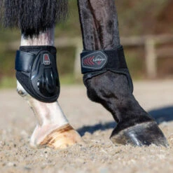 LeMieux Derby ProJump Fetlock Boot -Equestrian Supply Store IT03921 LeMieux.Derby .ProJump.Fetlock.Boot Black Lifestyle