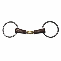 Jump'in Leather Covered French Link Loose Ring Bit