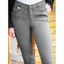 Jump'in Unisex Junior Sacha Breeches 16 Jump'in Unisex Junior Sacha Breeches -Equestrian Supply Store Jump.In Unisex.Junior.Sacha .Breeches Grey Front.3