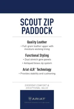 Ariat Women's Scout Zip Up Paddock Boot -Equestrian Supply Store MKT1361 ScoutCollection English Product Cards 4x6 1