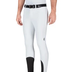 Equiline GrantK Men's B-Move Knee Grip Breeches -Equestrian Supply Store N08479 EQline GrentK White