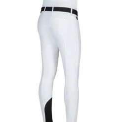 Equiline GrantK Men's B-Move Knee Grip Breeches -Equestrian Supply Store N08479 EQline GrentK White Back