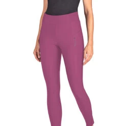 Equiline Women's GelleK High Waist Knee Grip Leggings 5 Equiline Women's GelleK High Waist Knee Grip Leggings -Equestrian Supply Store N09052 EQline GelleK Wood.Violet