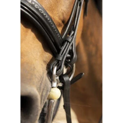 Penelope Saddle Stitch Double Bridle -Equestrian Supply Store Penelope French.EQ Double.Bridle Saddle.Stitch Black Side
