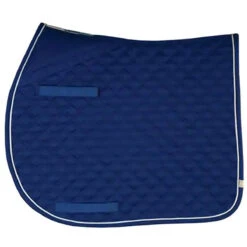 Lettia Coolmax AP Saddle Pad -Equestrian Supply Store Royal White Piping