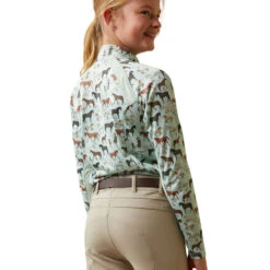 Ariat Youth Sunstopper 2.0 1/4 Zip Baselayer -Equestrian Supply Store S23 YTH ENGL 10043605 back