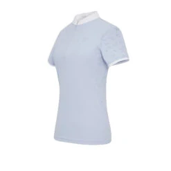 Samshield Women's Louison Short Sleeve Show Shirt -Equestrian Supply Store Samshield Louison.SS Powder.Blue Front