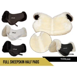 ThinLine Full Sheepskin Trifecta Half Pad 14 ThinLine Full Sheepskin Trifecta Half Pad -Equestrian Supply Store TL full.sheepskin.trifecta.half .pad details