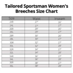 Tailored Sportsman Vintage Mid Rise Front Zip Breeches -Equestrian Supply Store Tailored.Sportsman Womens.Breeches Size.Chart 637ff342 77d5 412a a86c eb9099b96bcb