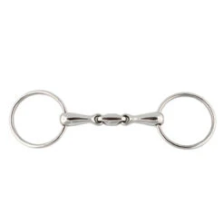 Stainless Steel Horizontal Elliptical Loose Ring Snaffle Bit
