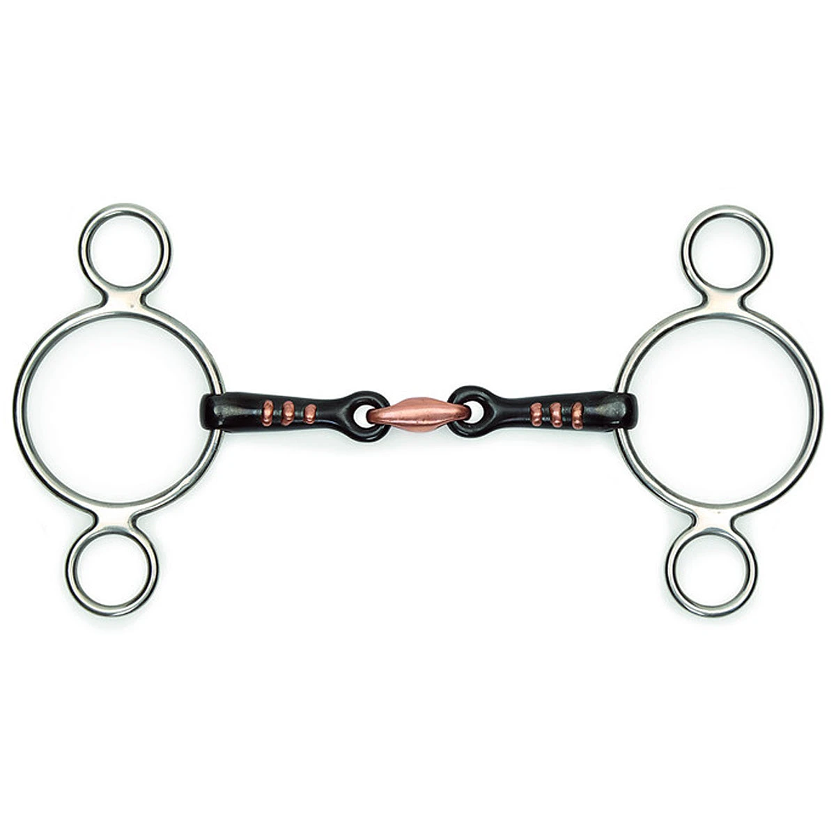 Shires Two Ring Sweet Iron Gag With Raised Ribs Bit 1 Shires Two Ring Sweet Iron Gag With Raised Ribs Bit