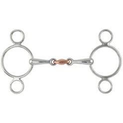 Shires Two Ring Copper Lozenge Gag Bit