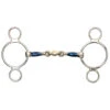Shires Blue Sweet Iron Two Ring Gag With Lozenge