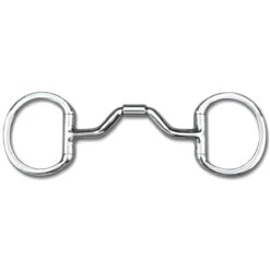 Myler Eggbutt Without Hooks With Stainless Steel Ported Barrel Snaffle MB 33