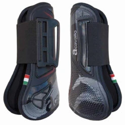 Acavallo Opera Front Boot -Gel Lined With Elasticated Stud Fastening -Equestrian Supply Store black7 16691.1587675758.1280.1280