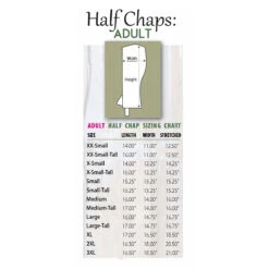 Perri's Professional Half Chaps 6 Perri's Professional Half Chaps -Equestrian Supply Store chap size chart 01597.1588190846.1280.1280
