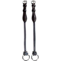 Nunn Finer Leather Gag Cheeks -Equestrian Supply Store cheekblack