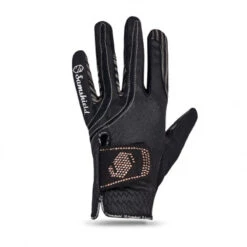 Samshield V Skin Swarovski Gloves- Rose Gold Crystals -Equestrian Supply Store gloveblack5 11363.1586355543.1280.1280