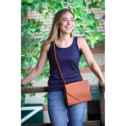 Penelope Laure Clutch -Equestrian Supply Store pochette laure cognac