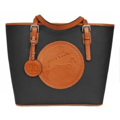 Tucker Tweed Equestrian James River Carry All Bag -Equestrian Supply Store tt james.river hunt.jump carry.all blk.chestnut