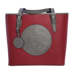 Tucker Tweed Equestrian James River Carry All Bag -Equestrian Supply Store tucker tweed the james river carry all dressage leather handbags brick slate grey